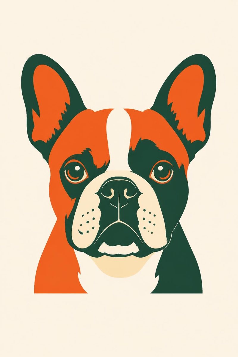 Concept art: pop-art French bulldog